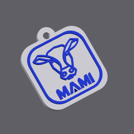 Custom keychain square base