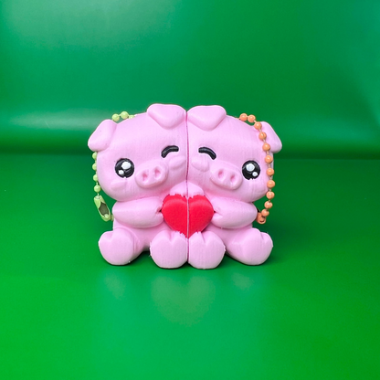 Inseparable Pigs – Magnetic Keychains