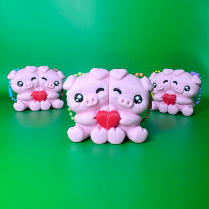 Inseparable Pigs – Magnetic Keychains