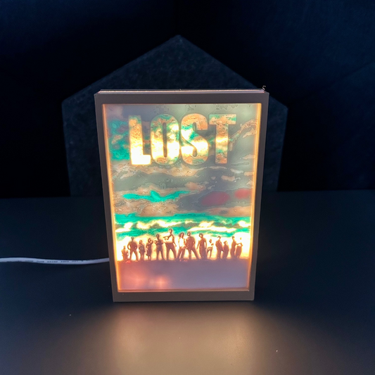 Lampada 3D tema Lost a colori