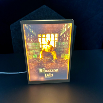 Lampada 3D tema Breaking Bad a colori