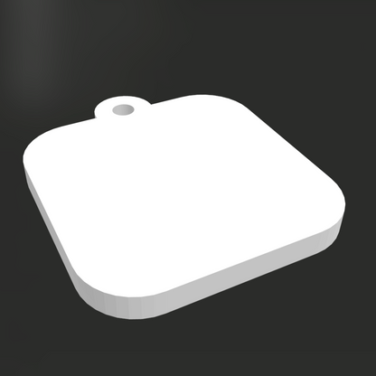 Custom keychain square base