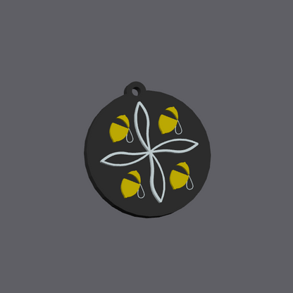 Custom keychain round base version 1