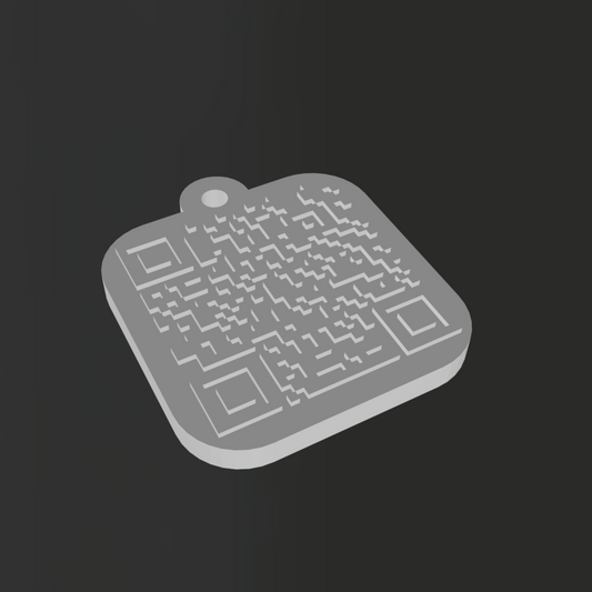 3D QR code keychain