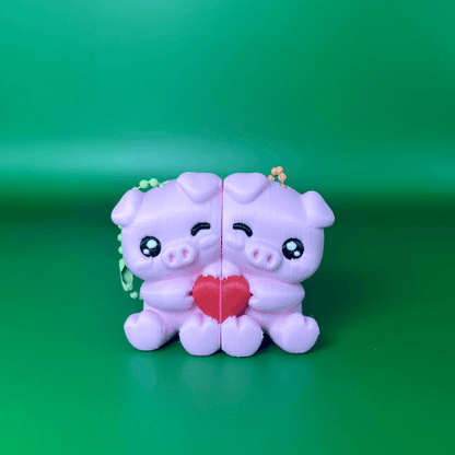 Inseparable Pigs – Magnetic Keychains